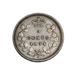 1874 H - Canada - 5c - Crosslet 4 - VF20<br>✅<b>&nbsp; <u>SUPER SALE! </u> &nbsp;</b>✅
