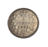 1883 H - Canada - 5c - Obv 5 - F12