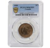 1901 - Canada - 1c<br>MS63 BN PCGS