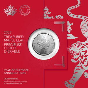 2022 - Canada - $5 - Treasured Maple Leaf: Year Of The Tiger