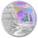 2007 - Canada - $20 - Tall Ships Series - Brigantine, Hologram <br> (scratch on red plastic case)