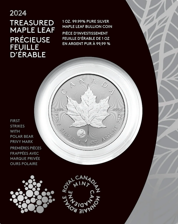 2024 - Canada - $5 - Maple Leaf - First Strikes w/ Polar Bear Privy