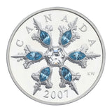 2007 - Canada - $20 - Crystal Snowflake, Aquamarine