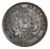 1891 - Argentina - 2 Centavos - VF30