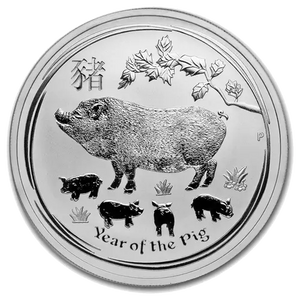 1 oz - 2019 - Year of the Pig - Fine Silver