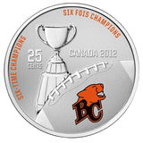 2012 - Canada - 25c - BC Lions Football Club - Grey Cup 100