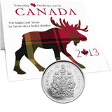 2013 - Canada - 50c - Coin & Fabric - The Maple Leaf Tartan