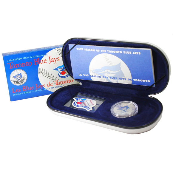 2001 - Canada - 25th Season of the Toronto Blue Jays Stamp & Medallion Set