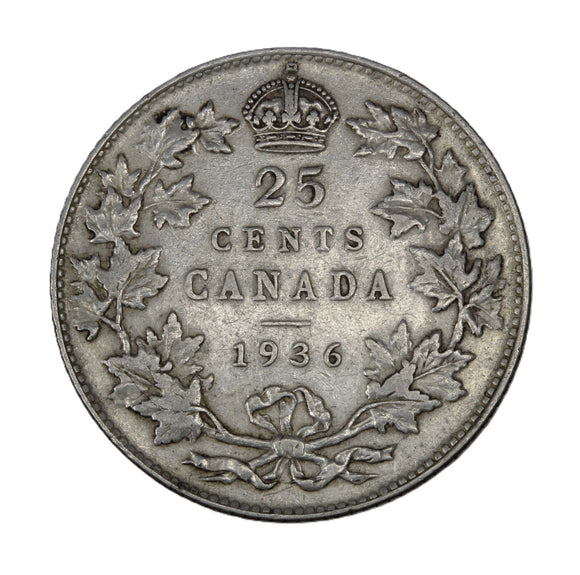 1936 - Canada - 25c - Bar - VF30