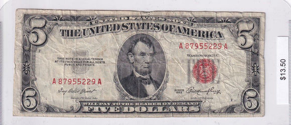 1953 - USA - $5 - A 87955229 A