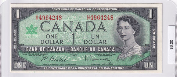 1967 - Canada - 1 Dollar - Beattie / Rasminsky - H/P 4964248