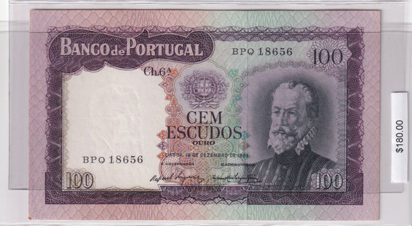 1961 - Portugal - 100 Escudos - BPQ 18656