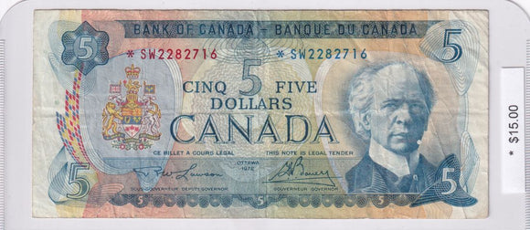 1972 - Canada - 5 Dollars - Lawson / Bouey - * SW2282716