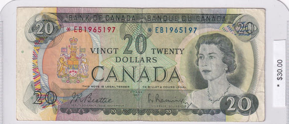 1969 - Canada - 20 Dollars - Beattie / Rasminsky - * EB1965197