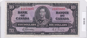 1937 - Canada - 10 Dollars - Gordon / Towers - J/D 1672685