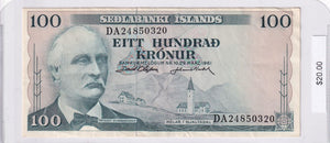 1961 - Iceland - 100 Kronur - DA 24850320