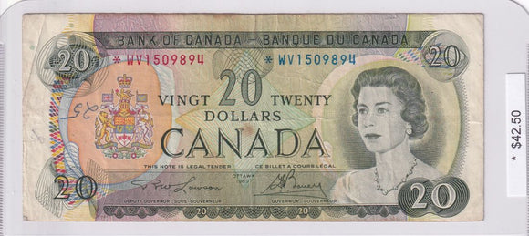1969 - Canada - 20 Dollars - Lawson / Bouey - * WV1509894