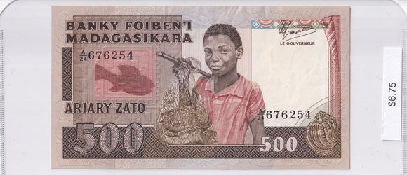 1983 - Madagascar - 500 Francs = 100 Arairy - A/24 676254