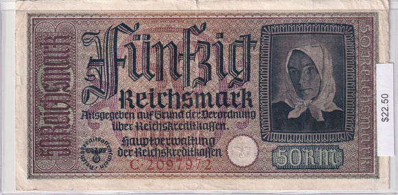 1940 - Germany - 50 Reichsmark - C 2097972