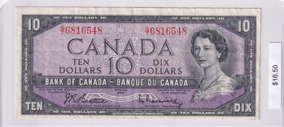 1954 - Canada - 10 Dollars - Beattie / Rasminsky - G/T 6816548