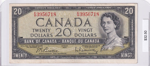1954 - Canada - 20 Dollars - Beattie / Rasminsky - E/W 3956718
