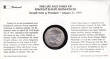1990 - USA - $1 - W - Eisenhower - Coin with postage stamps