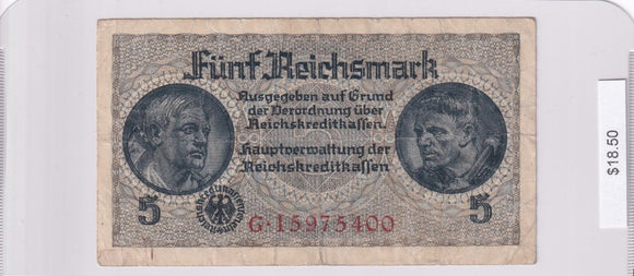 1940 - Germany - 5 Reichsmark - G 15975400