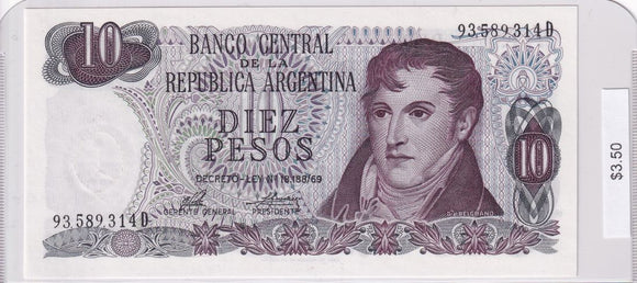 1973-1976 - Argentina - 10 Pesos - 93.589.314 D