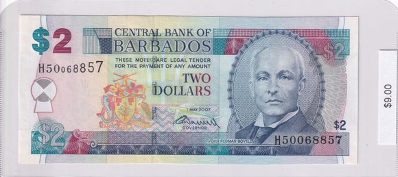 2007 - Barbados - 2 Dollars - H50068857
