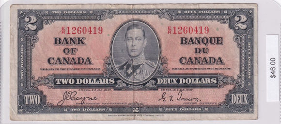 1937 - Canada - 2 Dollars - Coyne / Towers - E/R 1260419