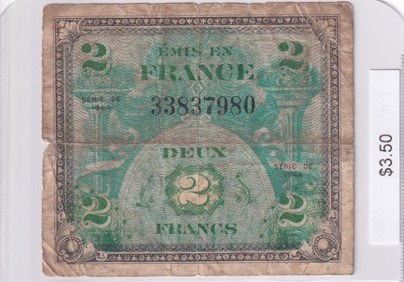 1944 - France - Allied Military Currency - 2 Francs - 33837980