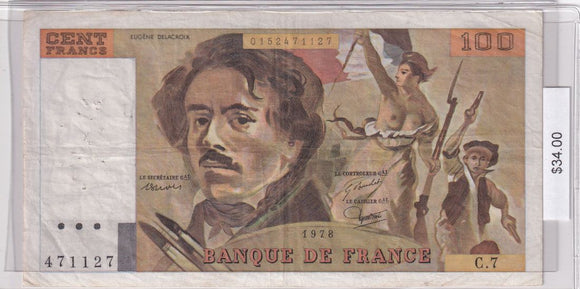 1978 - France - 100 Francs - 0152471127