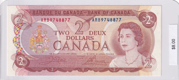 1974 - Canada - 2 Dollars - Crow / Bouey - ARB9748877