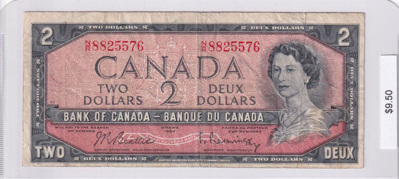 1954 - Canada - 2 Dollars - Beattie / Rasminsky - N/R 8825576