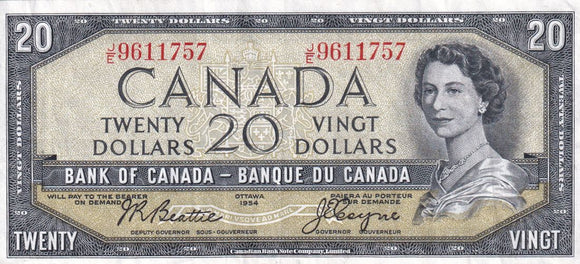 1954 - Canada - 20 Dollars - Beattie / Coyne - J/E 9611757