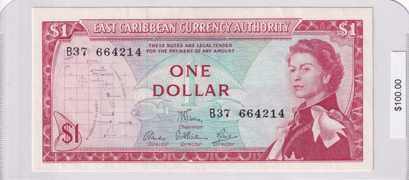 1965 - East Caribbean - 5 Dollars - Signature 6 - B37 664214