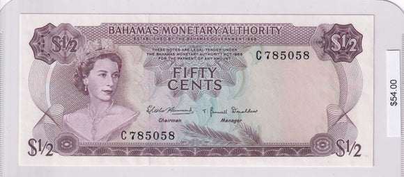 1968 - Bahamas - 50 Cents - C 785058