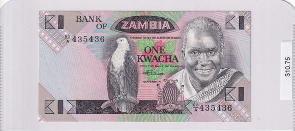1986 - Zambia - 1 Kwacha - 68/A 435436