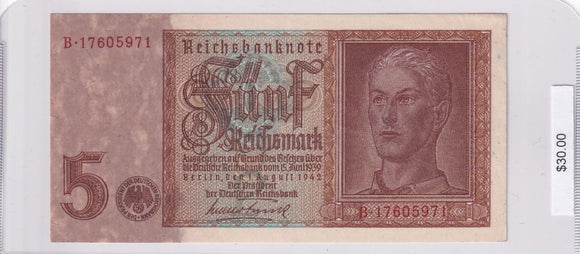 1942 - Germany - 5 Reichsmark - B 17605971