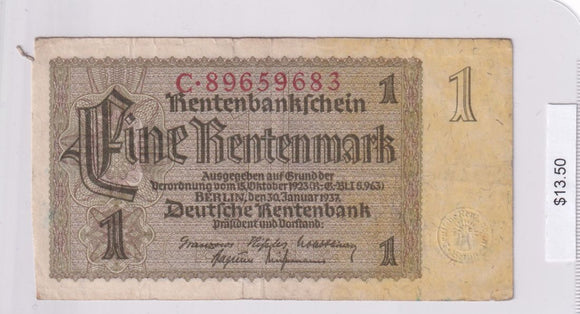 1937 - Germany - 1 Rentenmark - C 89659683
