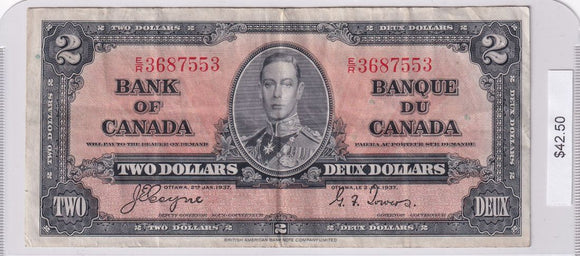 1937 - Canada - 2 Dollars - Coyne / Towers - E/R 3687553