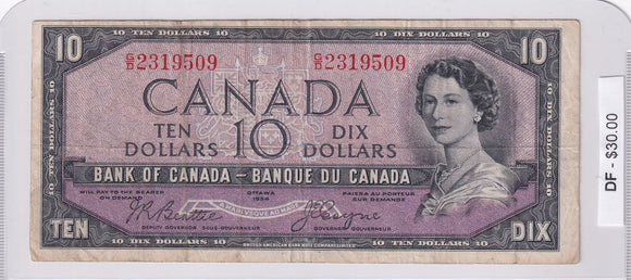 1954 - Canada - Devil's Face - 10 Dollars - Beattie / Coyne - G/D 2319509