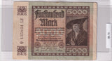 1922 - Germany - 5000 Mark - Q 135834 LE