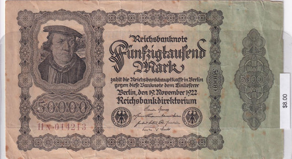 1922 - Germany - 50000 Mark - 11 N 014213