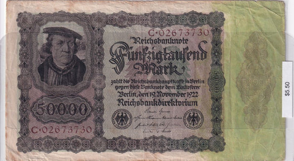 1922 - Germany - 50000 Mark - C 02673730