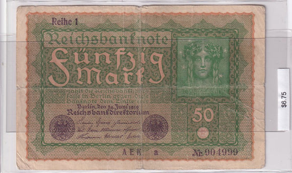 1919 - Germany - 50 Mark - Nr 904999
