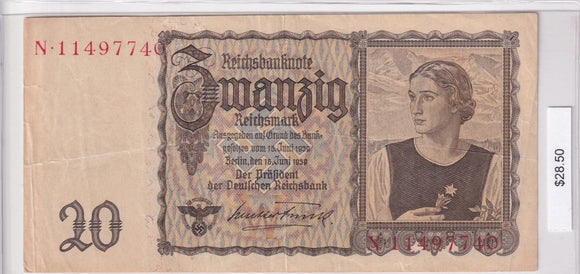 1939 - Germany - 20 Reichsmark - N 11497740