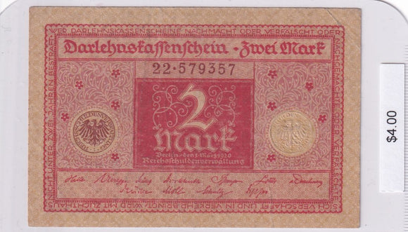1920 - Germany - 2 Mark - 22 579357