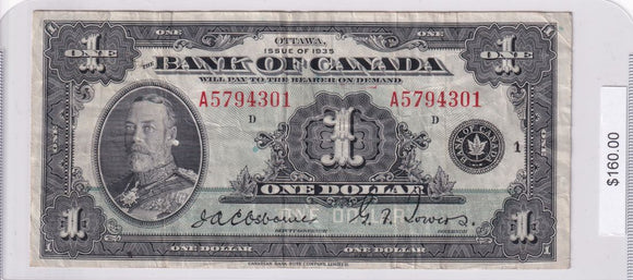 1935 - Canada - 1 Dollar - Osborne / Towers - A5794301