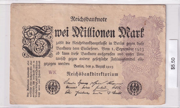 1923 - Germany - 2 Millionen Mark - WK